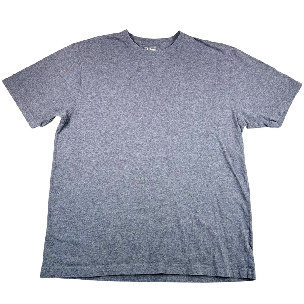 LL Bean T Shirt Mens M Gray Cotton Traditional Fit Short Sleeve Crewneck Tee